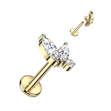 Labret delicat din titan cu fir intern