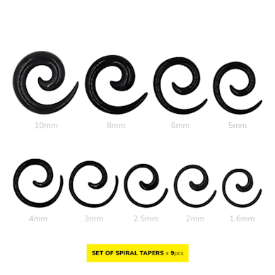 Set taper spirală din acrilic
