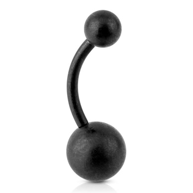 Cercel de buric negru mat