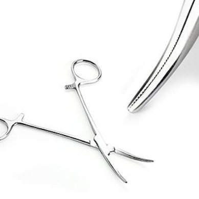 Forceps Kelly hemostatic curbat