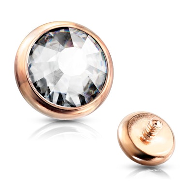 Top dermal în mai multe culori cu cristal.