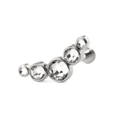 Labret push-in din titan cu o varietate de pietre