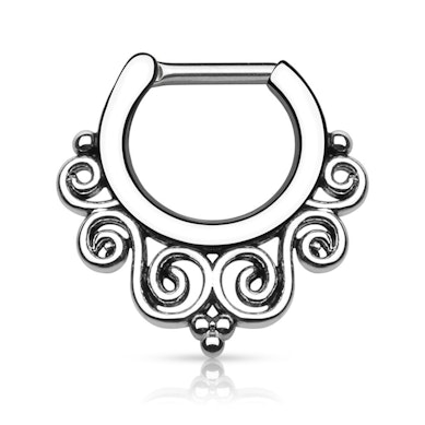 Cercel de sept cu model spiralat
