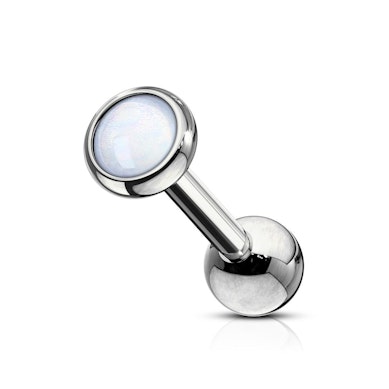 Barbell pentru ureche cu piatră reflectorizantă