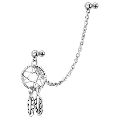Barbell pentru tragus și helix cu dreamcatcher