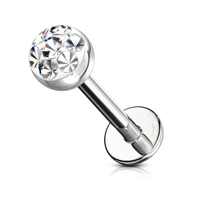Labret cu cristal în vârf