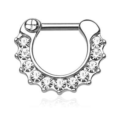 Clicker de sept cu margine decorată cu pietre