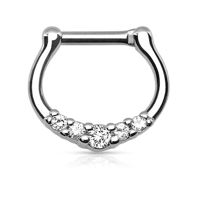 Clicker de septum cu cinci pietre