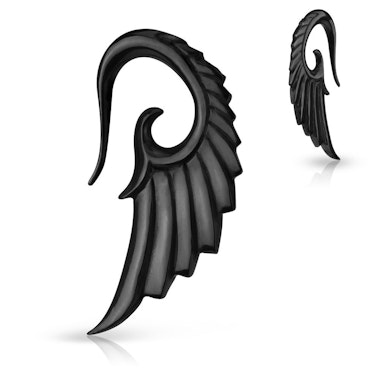 Expander ureche în formă de aripi înger sculptate în corn