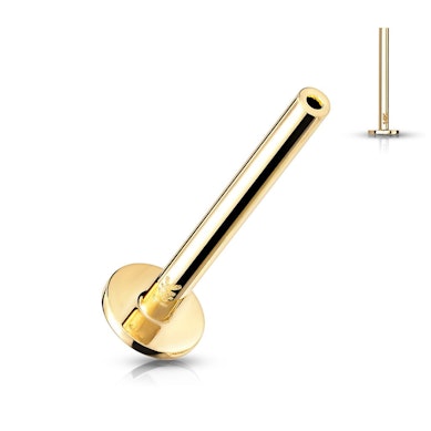 Labret push-in făcut din aur de 14 carate