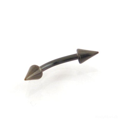 Bară curbată neagră cu țepi -8 mm.-1.2 mm.