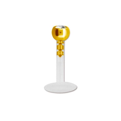 Labret din PTFE colorat cu piatră în vârf