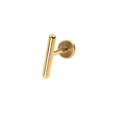 Labret din titan cu bară