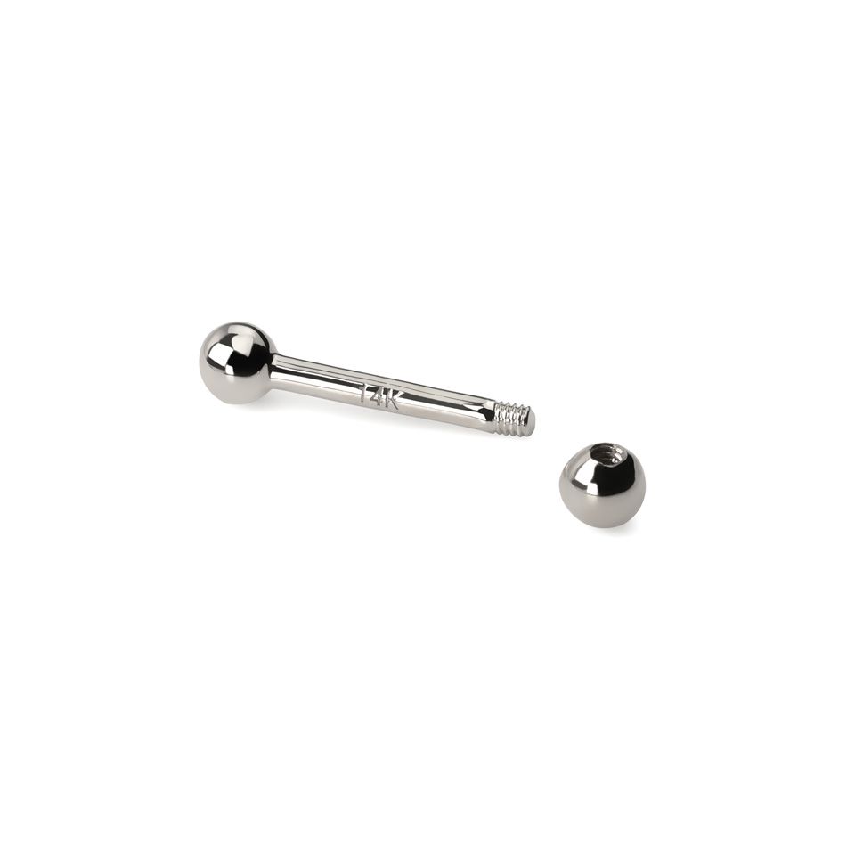 Barbell dreapta din aur de 14 carate