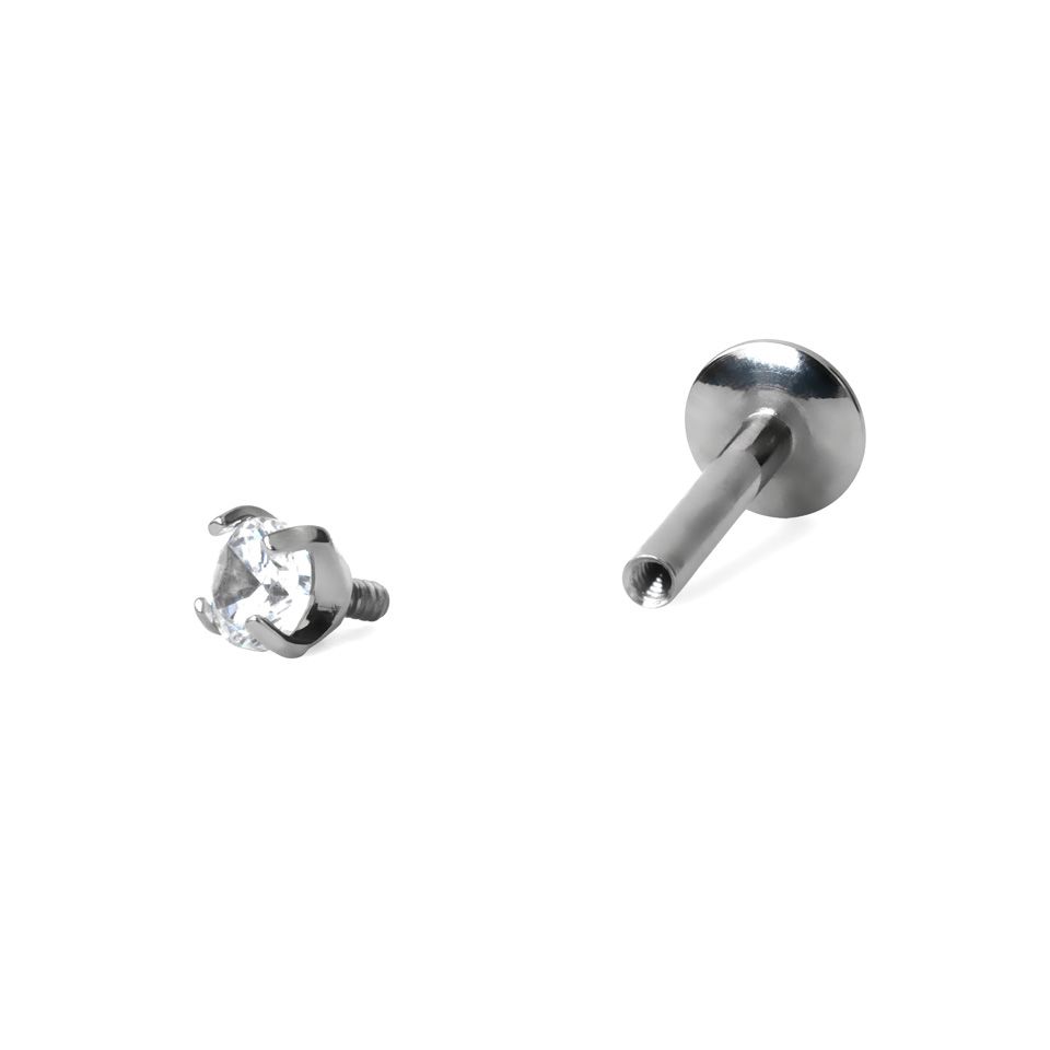 Labret din titan cu piatră în diverse modele