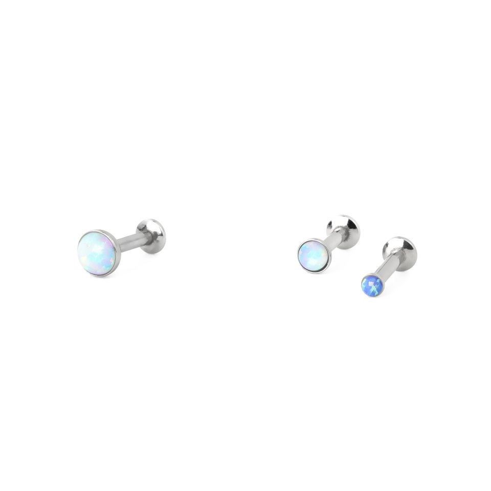 Labret push-in cu opal