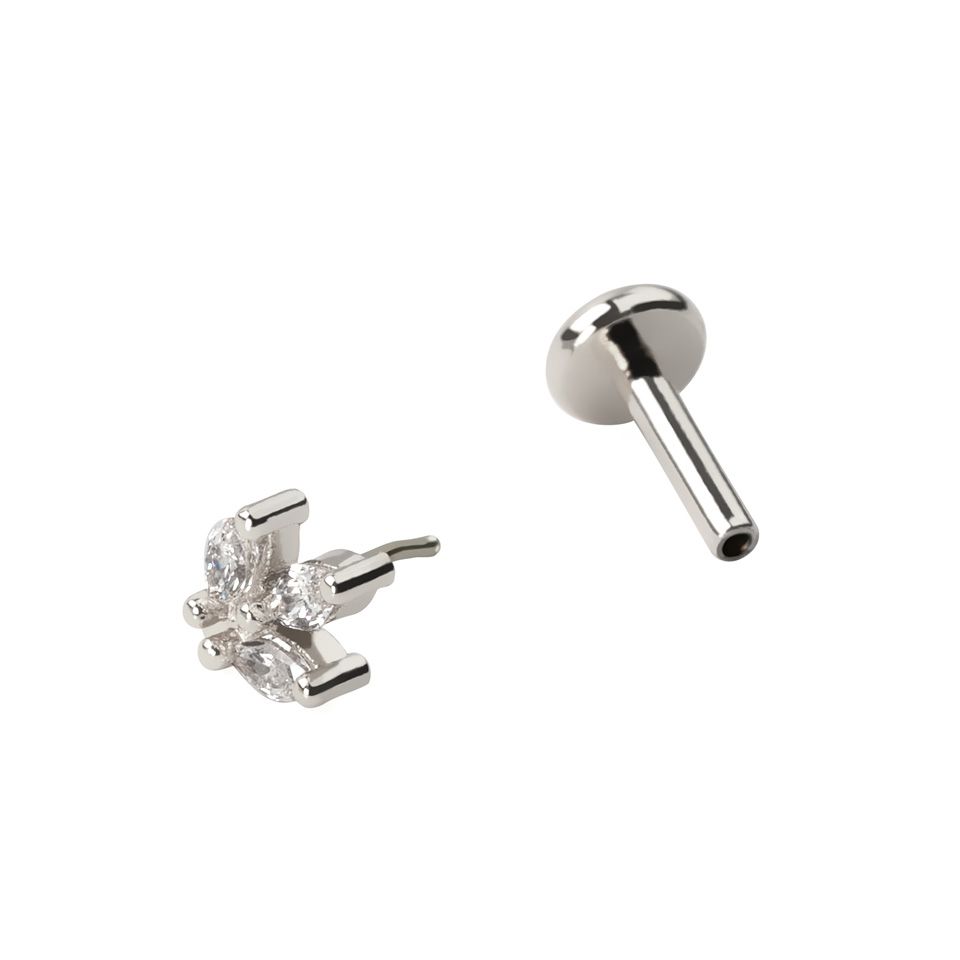 Labret push-in cu pietre marchize
