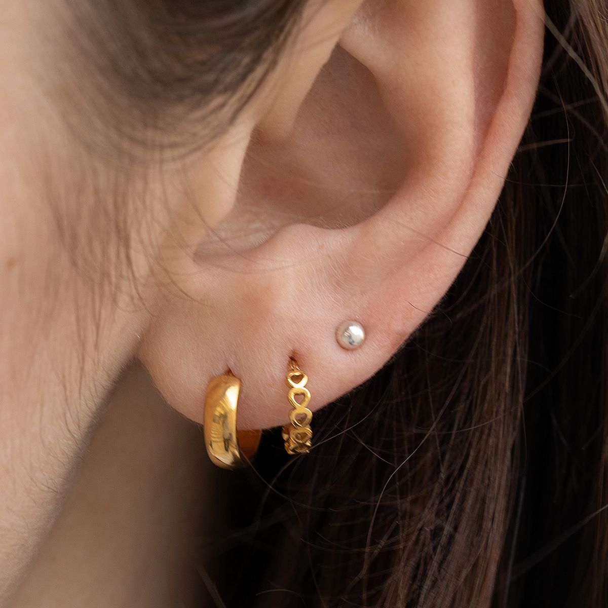 Labret cu perle acrilice în diverse culori