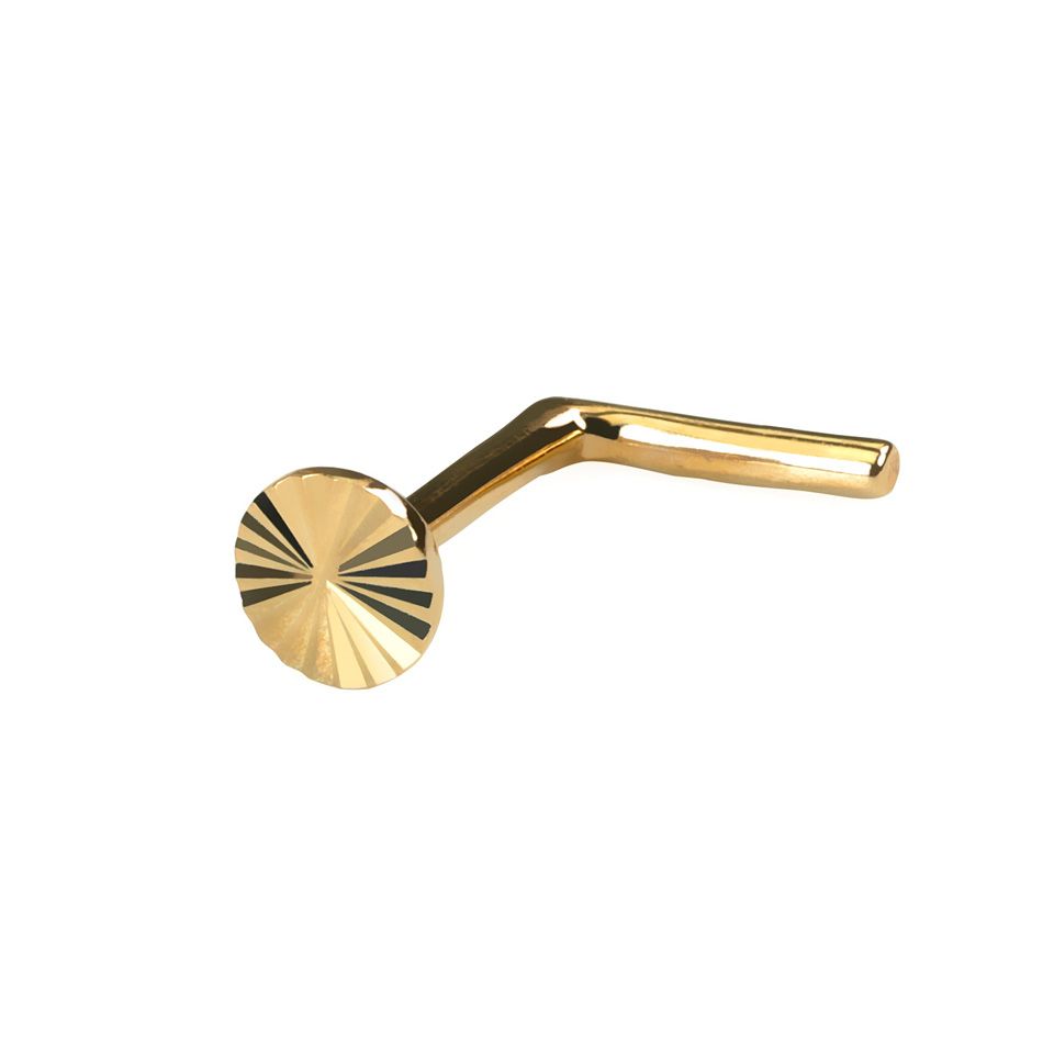Stud de nas din aur 14K cu model tăietură diamant