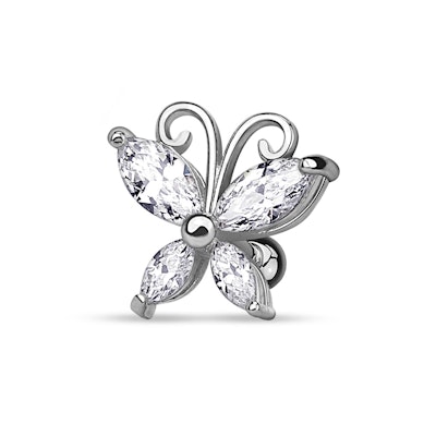 Cercel de ureche cu fluturaș