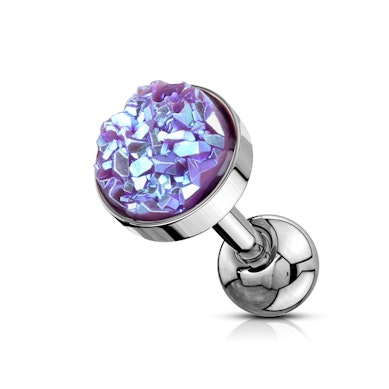 Cercel de ureche cu piatră druzy