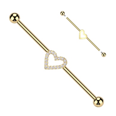 Barbell industrial din titan cu inimă în centru