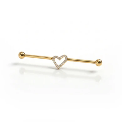 Barbell industrial din titan cu inimă în centru