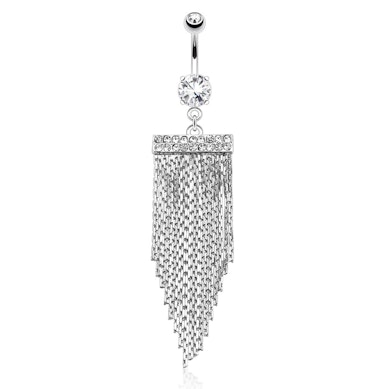 Cercel de buric cu lănțișoare 