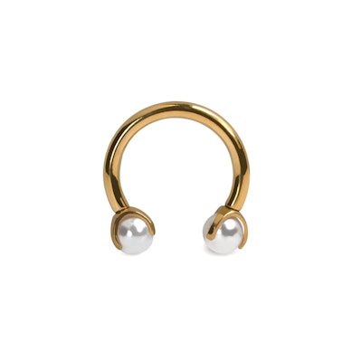 Potcoavă din titan cu perle