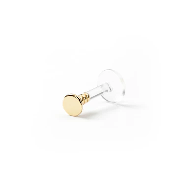 Labret din aur de 14K și vârf rotund