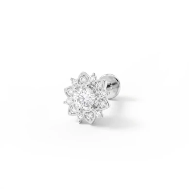 Labret filetat intern decorat cu o floare de lotus