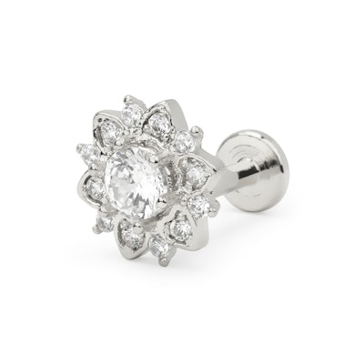 Labret filetat intern decorat cu o floare de lotus