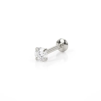 Labret push-in cu piatră în vârf