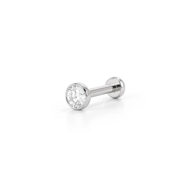 Labret push-in din titan cu piatră fațetată