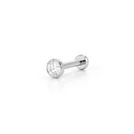 Labret push-in din titan cu piatră fațetată