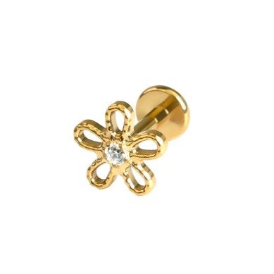 Labret din titan cu floare