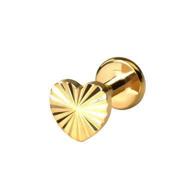 Labret în formă de inimă cu model texturat