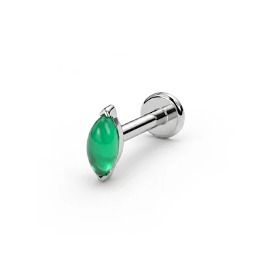Labret titan cu piatră naturală