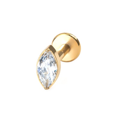 Labret din titan cu piatră marchiză