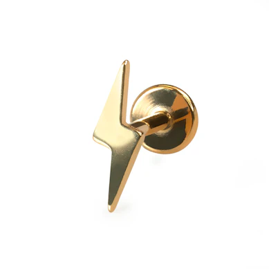 Labret din titan cu fulger