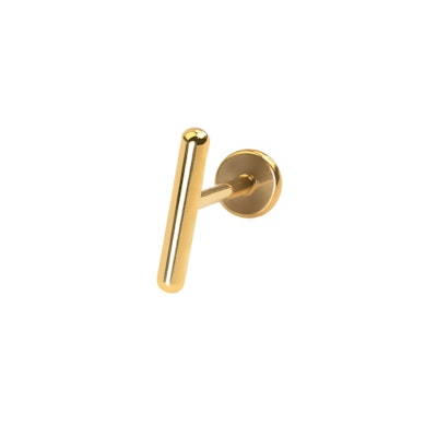 Labret din titan cu bară