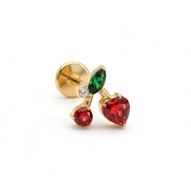 Labret cu cireșe și pietre colorate