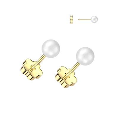 Pereche de cercei cu flori frumoase la spate