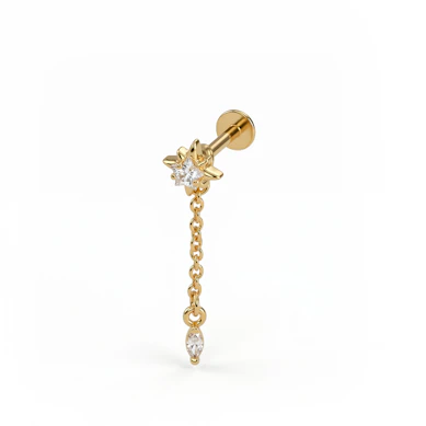 Labret cu stea și charm