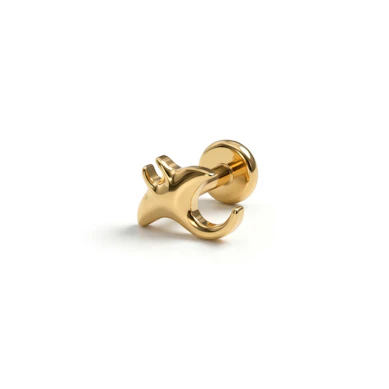 Labret din titan cu diavol de mare