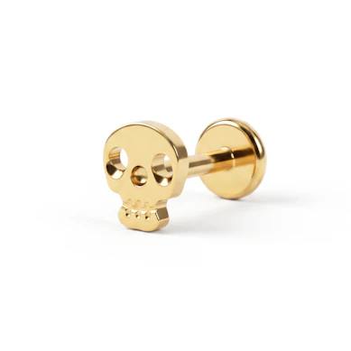 Labret din titan cu craniu
