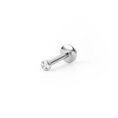 Labret cu piatră cu stud micuț și filet intern