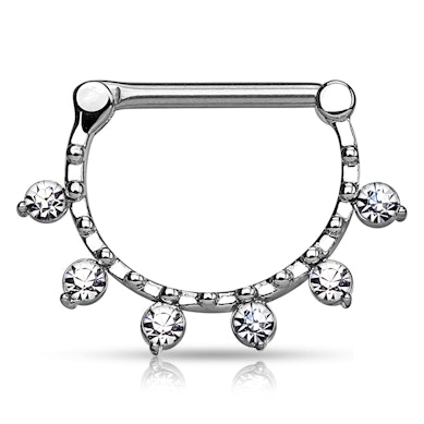 Clicker de sân cu șase pietre transparente