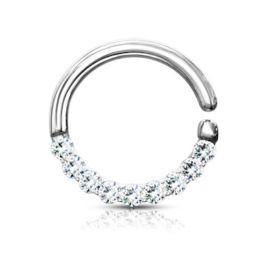 Cercel de septum cu rând de pietre