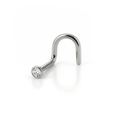 Șurub nazal din oțel chirurgical cu pietricele în diverse culori